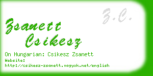 zsanett csikesz business card